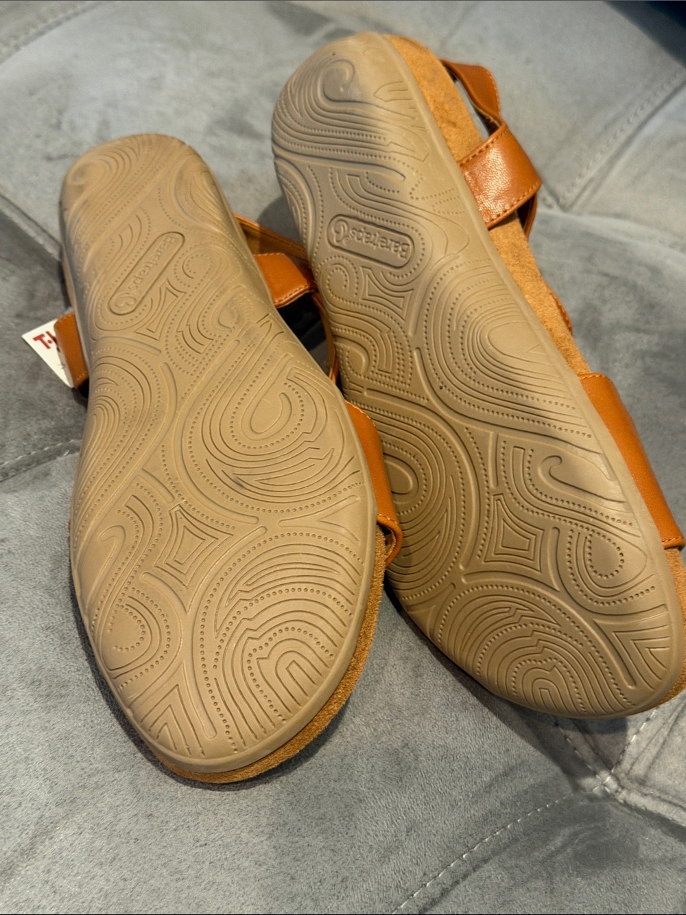 BareTraps Tan Braided Strap Slingback Sandals - Picture 4 of 4